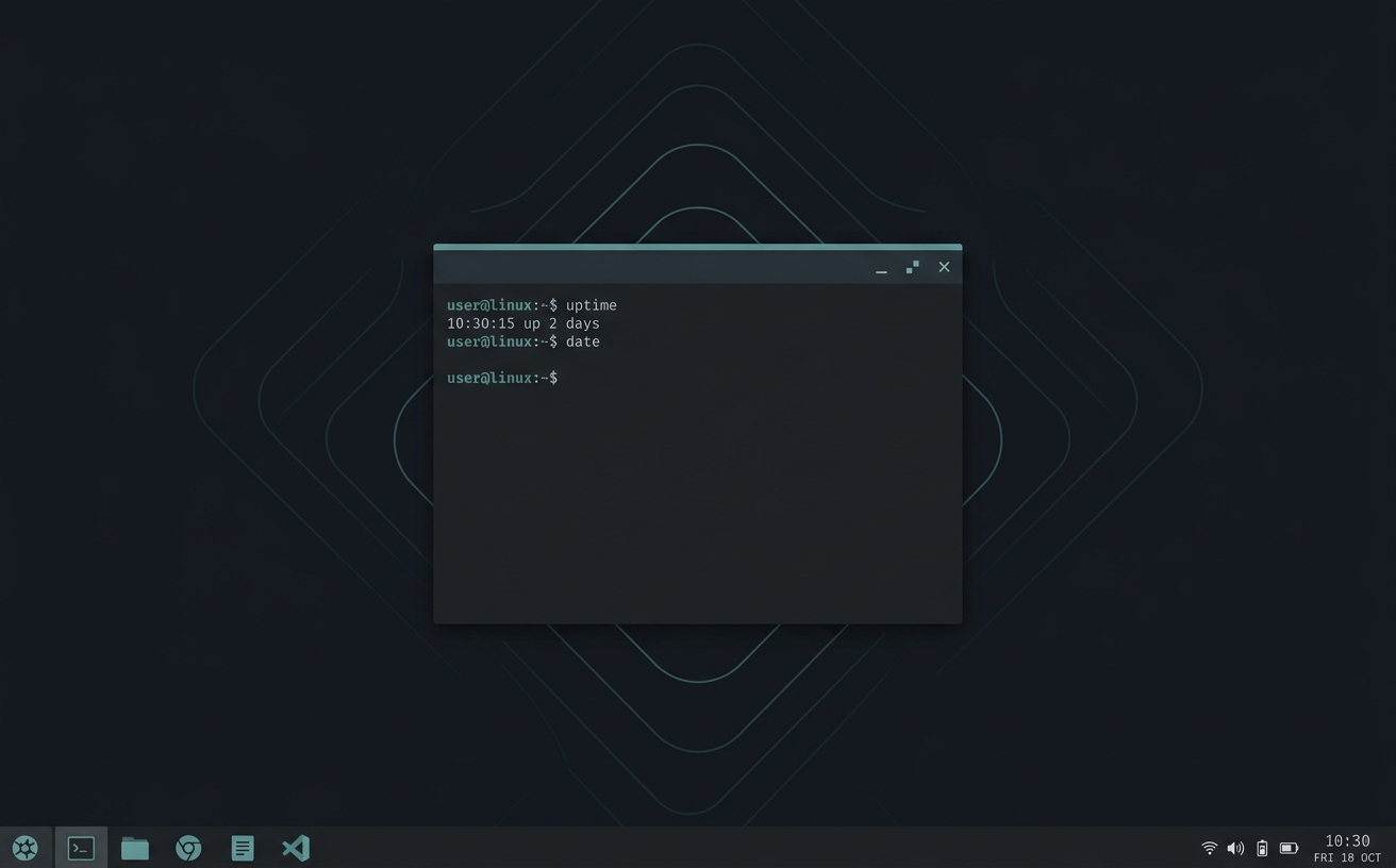 LocumView desktop arranged in a Windows-style layout with a bottom taskbar and start menu (concept mockup).